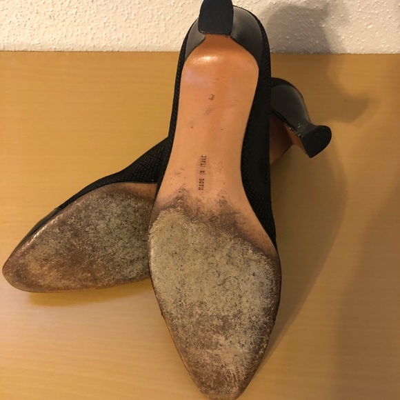 Salvatore Ferragamo Heels Pumps Black Leather 9 - Picture 7 of 7